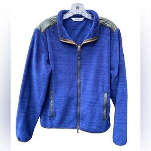 Peter Millar Fleece Full Zip Jacket Size Medium Navy Outdoor Hiking Golf Travel